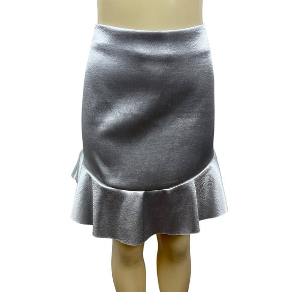 H&M Women's Grey Mermaid Knee Length Skirt Sz 14 - NWT - Picture 1 of 7
